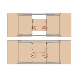 Roterbar Beslag til Butterfly Bordplade