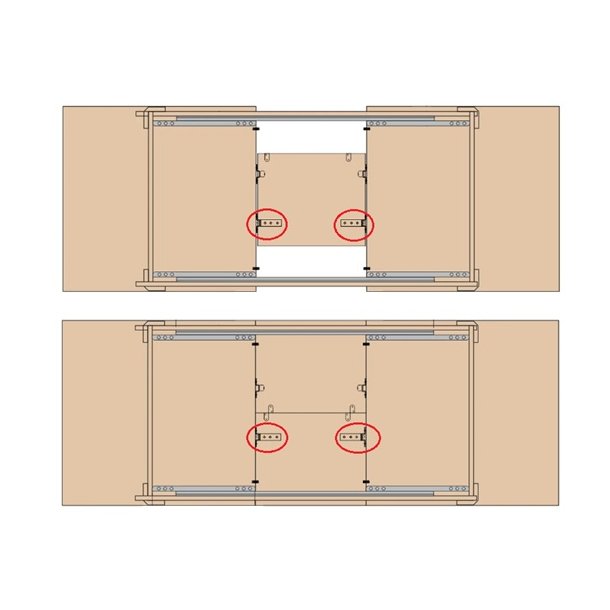 Roterbar Beslag til Butterfly Bordplade