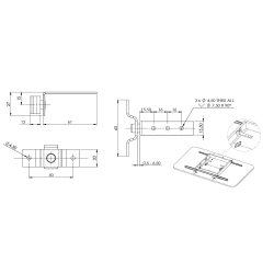 Roterbar Beslag til Butterfly Bordplade