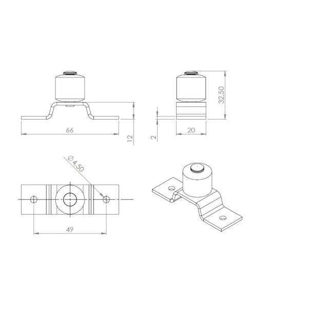 Rullebeslag til Butterfly Bordplade