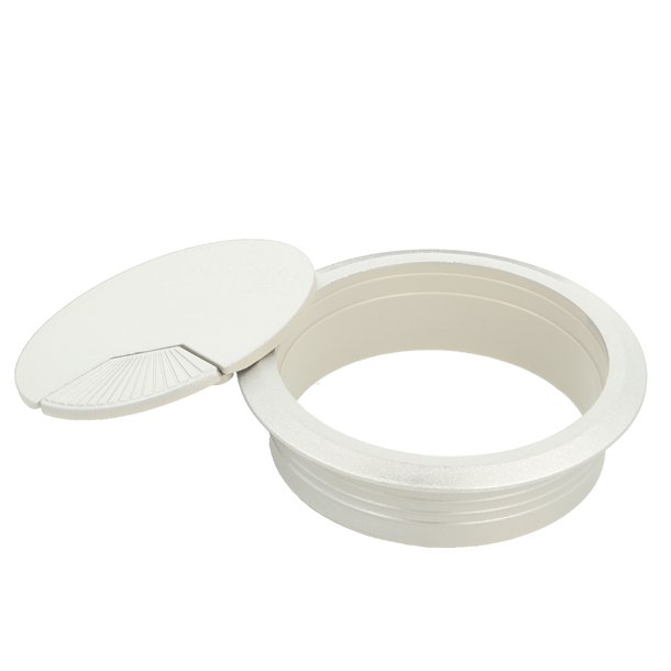 Kabelgennemfring "Sil" 80mm i Lys Slv Plast RAL 9006