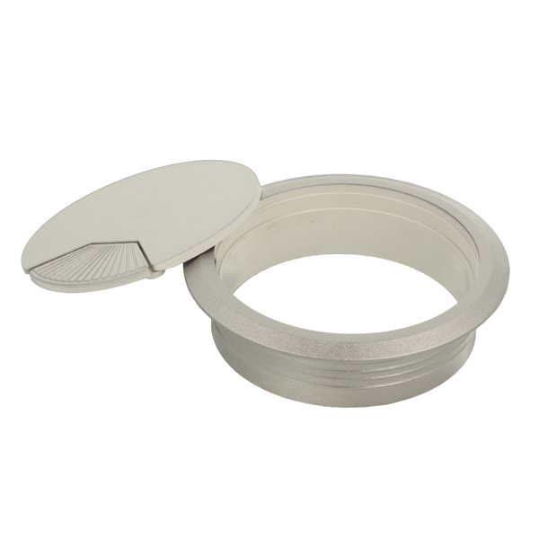 Kabelgennemfring "Sil" 80mm i Mrk Slv Plast RAL 9007