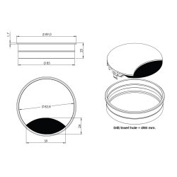 Kabelgennemfring "Odra" med Brster - 85x22mm - Aluminium