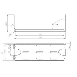 Stikd�sebakke med Velcro-Til Kabelgennemf�ring 520349/520370