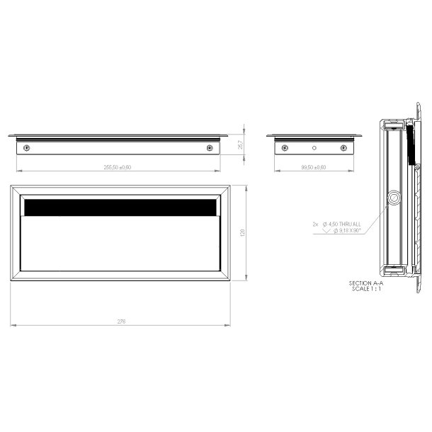 Kabelgennemfring "Iskar" 276x120x25,7mm - Sort