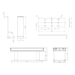 Stikdsebakke med Velcro-Til Kabelfr. 520385/520386/520387