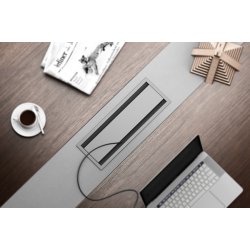 Kabelgennemfring "Flip" Softluk -412x148x28mm -Alu Farve