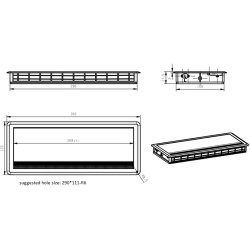 Kabelgennemfring "Nida" Softluk -300x120x27,5mm - Sort