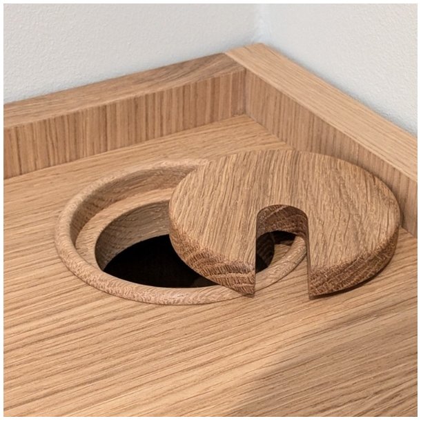 Kabelgennemf�ring "Mosel" �80x23mm - Egetr� med Lak
