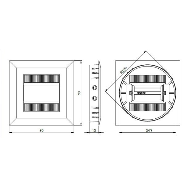 Kabelgennemfring "Brenz" 80x13 Forkromet