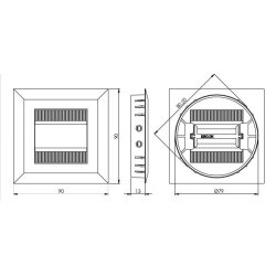 Kabelgennemf�ring "Brenz" �80x13 Sort