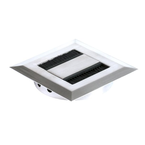 Kabelgennemfring "Brenz" Rustfri Look - 2 Lige Kabelhuller