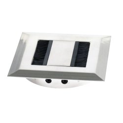 Kabelgennemfring "Brenz" Rustfri Look - 2 Lige Kabelhuller