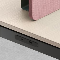 USB Ladestik til Mbler og Bordplader - Sort