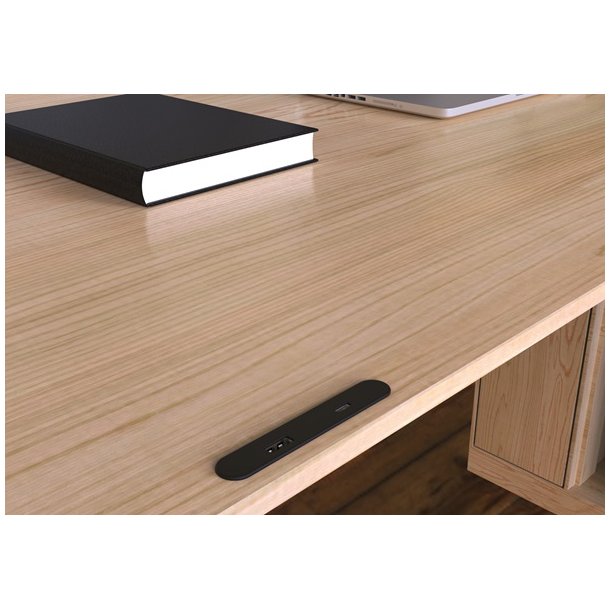 USB Ladestik til Mbler og Bordplader - Sort