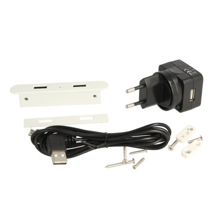 USB Ladestik til M�bler og Bordplader - Hvid