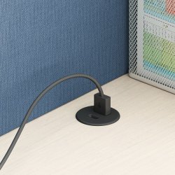 USB Ladestik til Mbler og Bordplader - Sort