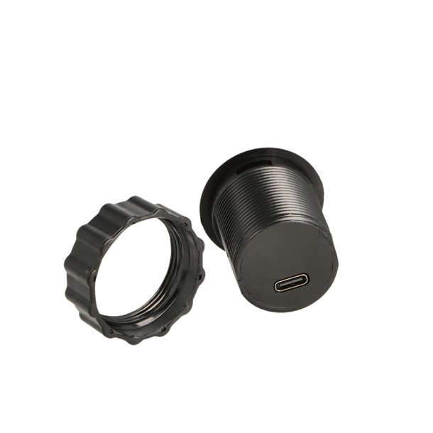 USB Ladestik til Mbler og Bordplader - Sort