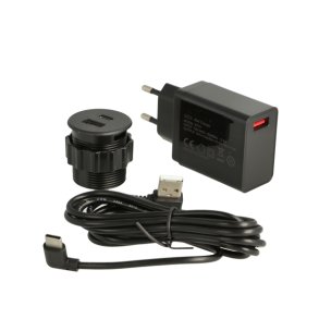 USB Ladestik til Mbler og Bordplader - Sort