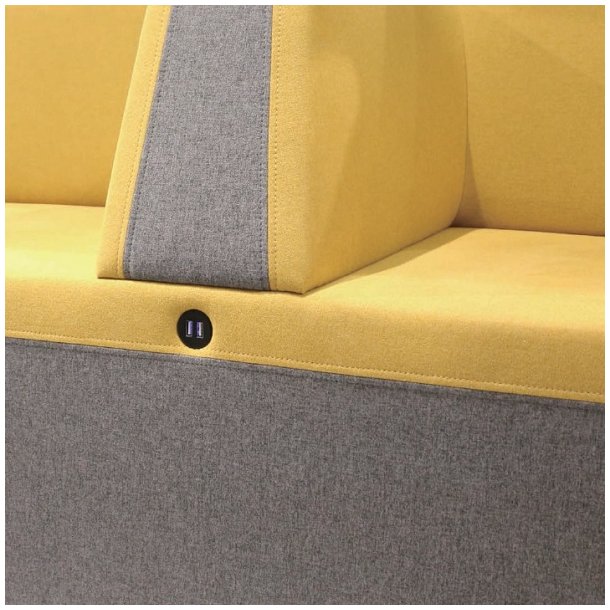 USB Ladestik til Mbler og Bordplader - Hvid