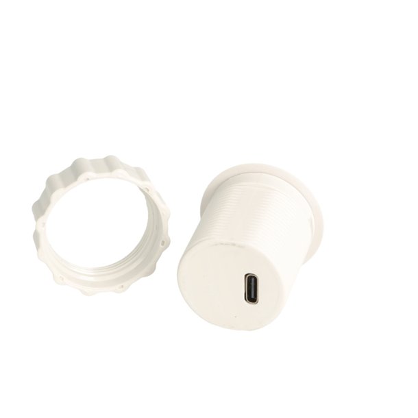 USB Ladestik til Mbler og Bordplader - Hvid