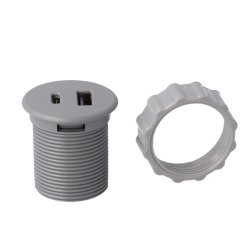 USB Ladestik til Mbler og Bordplader - Gr