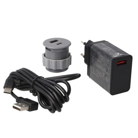 USB Ladestik til M�bler og Bordplader - Gr�