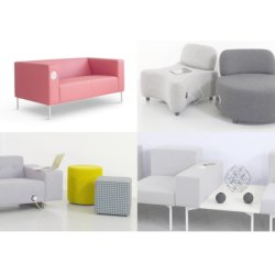 Stikdse 80mm - 1 Stikkontakt, 1 Stk USB-A +1 Stk USB-C