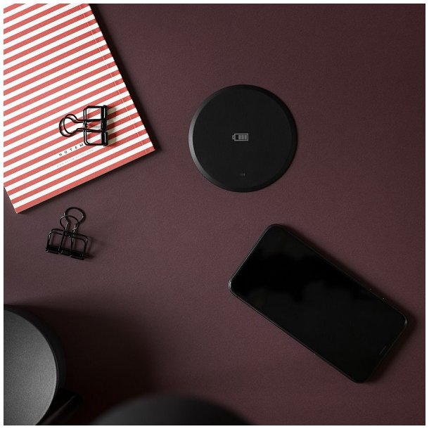 Tr�dl�s Oplader til Mobiltelefon - �80 mm - 15W
