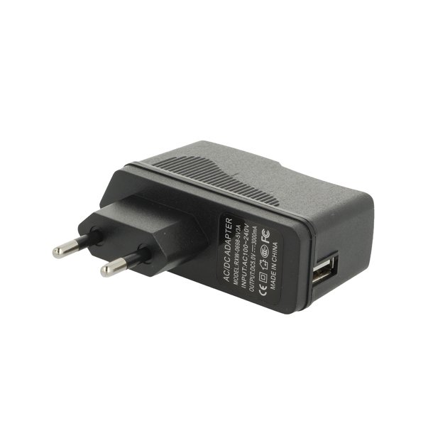 USB Oplader 5V Sort - 3A