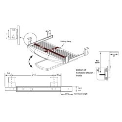 Tastaturudtrk med Museplade og Kuglepenslomme - Sort