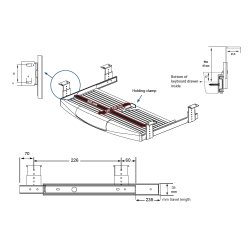 Tastaturudtrk med Kuglepenslomme - Gr