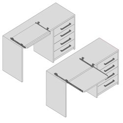 Hylde- og Skuffeudtrk 458mm - Elforzinket
