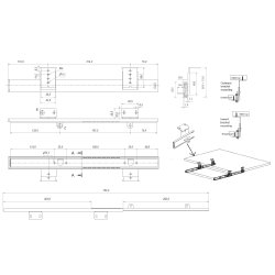 Hylde- og Skuffeudtrk 410mm - Elforzinket