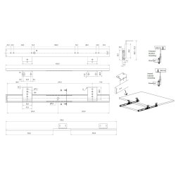 Hylde- og Skuffeudtrk 458mm - Elforzinket