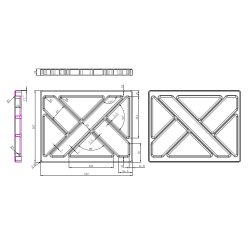 Universal Pennebakke 342x267x24mm - Sort