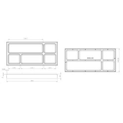 Universal Pennebakke 302x140x25mm - Sort