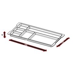 Universal Pennebakke 170x350x19mm - Sort
