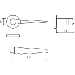 Drgreb St "Funk" - Sort - Massiv
