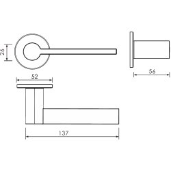 Drgreb St "Rock" - Sort - Massiv