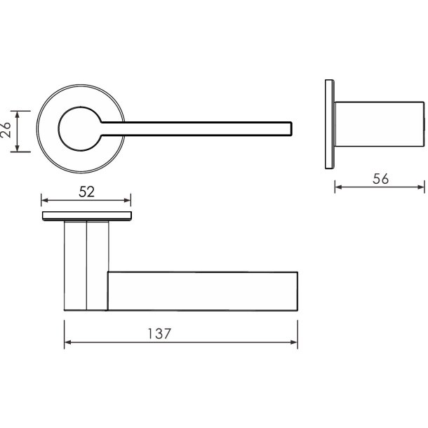 D�rgreb S�t "Rock" - B�rstet St�l - Massiv