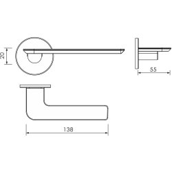 D�rgreb S�t "Disco" - B�rstet Messing Finish