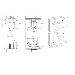 Skydedrsbeslagst til KG50 System