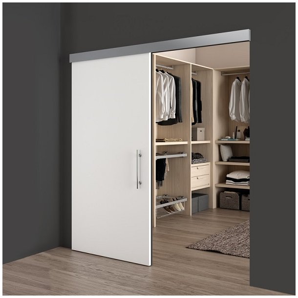 Skydedrsbeslagst "Hank" med Softclose - 2 Meter