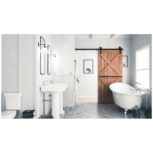 Retro Skydedrsbeslagst "York" med Softclose - 2 Meter