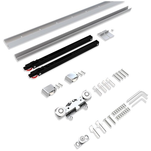 Skjult skydedrsbeslagst "Ghost" med Softclose - 1 Meter