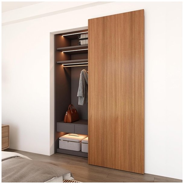 Skjult skydedrsbeslagst "Ghost" med Softclose - 1 Meter