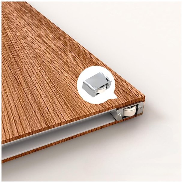 Skjult skydedrsbeslagst "Ghost" med Softclose - 1 Meter