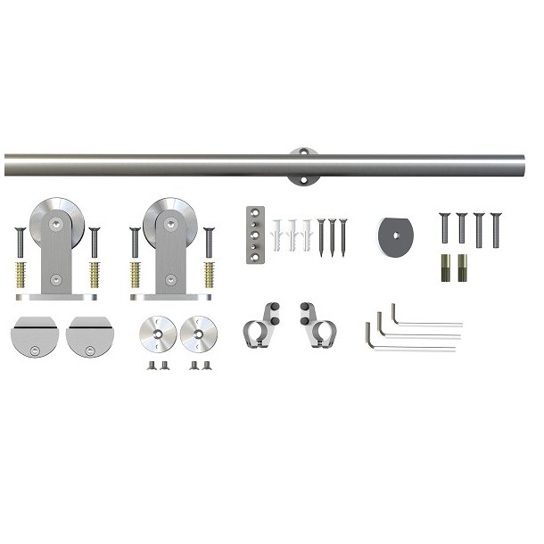 Skydedrsbeslagst "Apollo" Rustfri Stl - 2 Meter