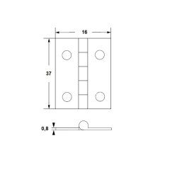 Mini Kanth�ngsel "H�kon" - Forniklet - 16x37mm